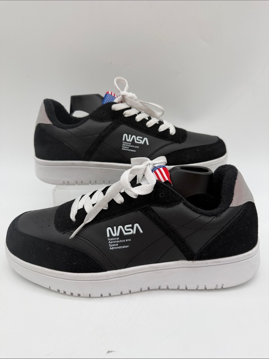NASA Shoes - NASA Captain Capsule Black & White Suede Leather Women’s Size 9 Low-Top Sneaker